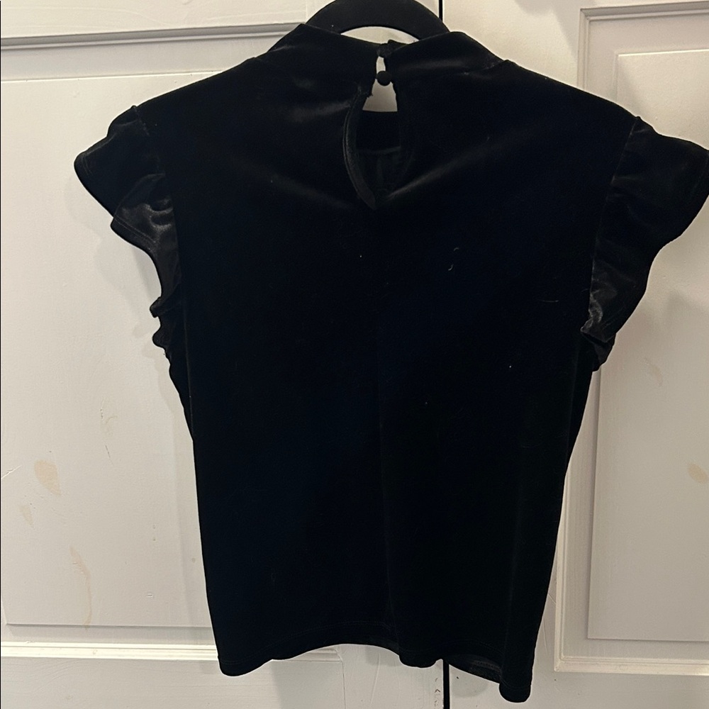 Olive & Oak Black Velvet Blouse